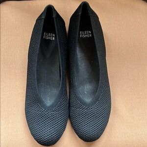 Eileen Fisher Black Textured Flats